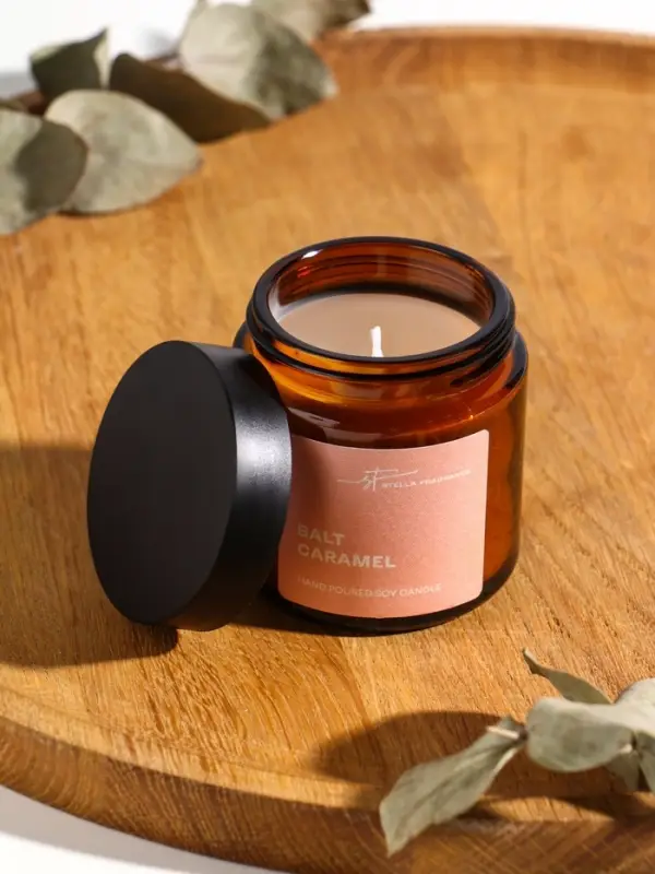 Свеча ароматическая Stella Fragrance 90 гр, Salt Caramel