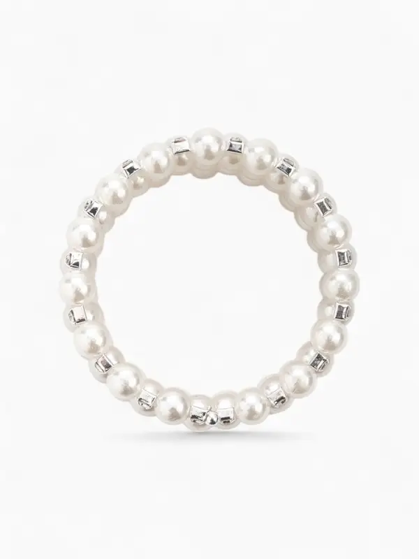 Браслет-пружинка &laquo;Жемчужинка&raquo;, 5 рядов, шахматы, белый, 6 см