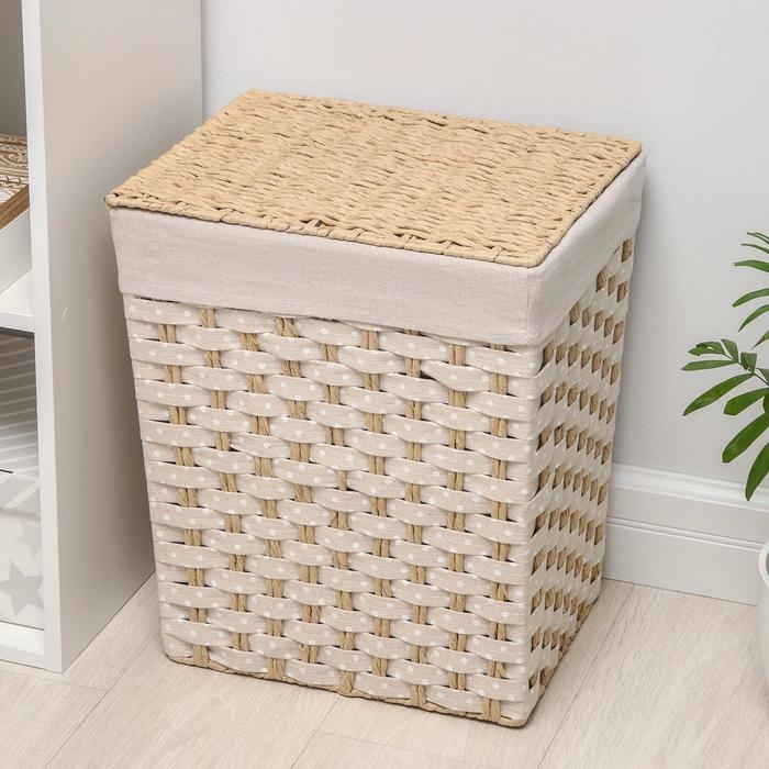 Корзина для хранения плетёная Доляна «Уют», 39×30×47 см Корзина для хранения плетёная Доляна «Уют», 39×30×47 см