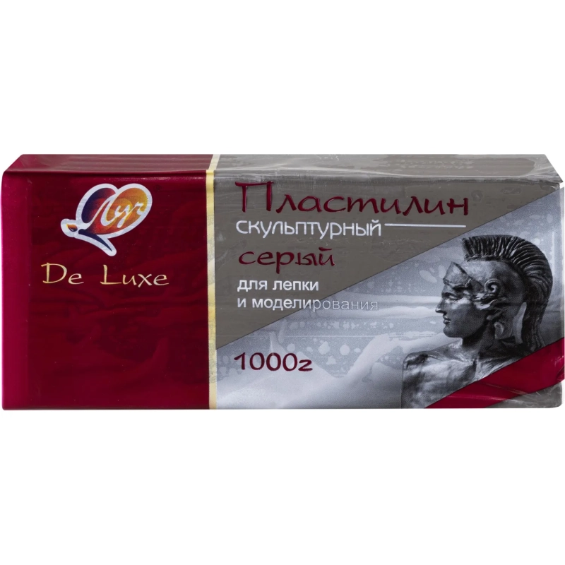 Пластилин скульптурный Люкс, серый, 1000 г 34С 2246-08 набор