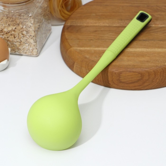 Половник Доляна «Трава», 33 см, цвет зелёный Половник Доляна «Трава», 33 см, цвет зелёный