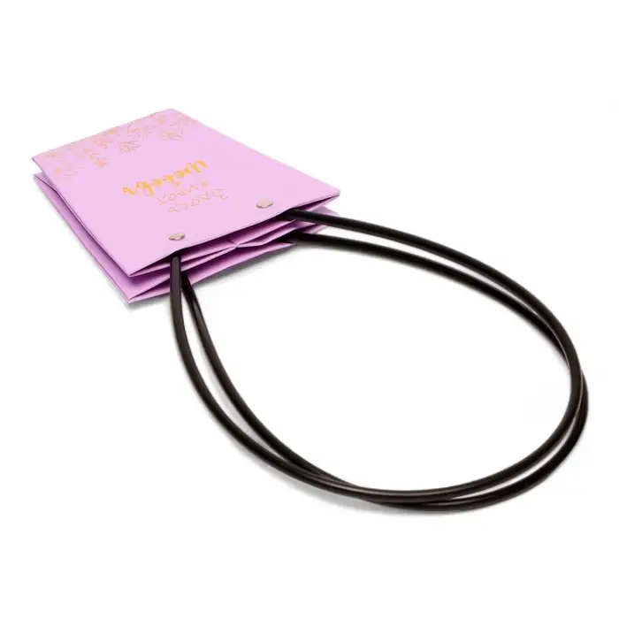 Сумка для цветов Лиловая &laquo;Здесь живет Любовь&raquo; влагостойкая 12&times;12 - 8&times;8 - 12.5 см