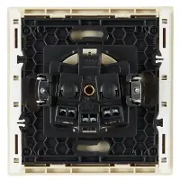 FORTE&PIANO Розетка 1-местная с заземлением с защитными шторками винтовое крепление 16А FP415 ваниль IEK