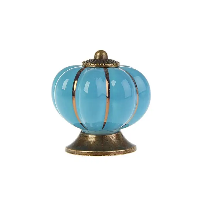 Ручка-кнопка Ceramics 001, керамическая, синяя