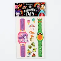 Переводные татуировки детские &laquo;Часики&raquo;, тату &mdash; 2 листа