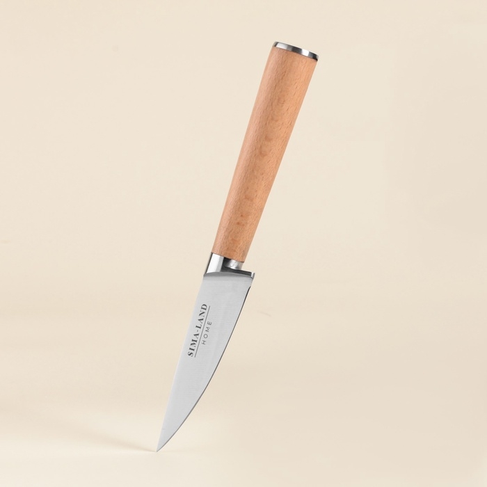 Нож кухонный овощной SL Home «Калабрия», нержавеющая сталь, 8,5 см, бежевый Нож кухонный овощной SL Home «Калабрия», нержавеющая сталь, 8,5 см, бежевый