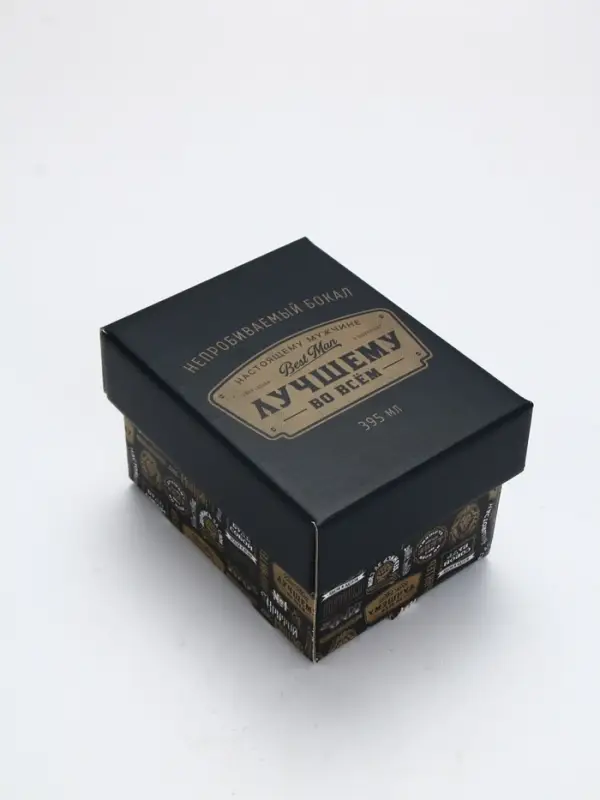 Бокал для коньяка с пулей &laquo;Непробиваемый&raquo;, настоящему мужчине, 395 мл