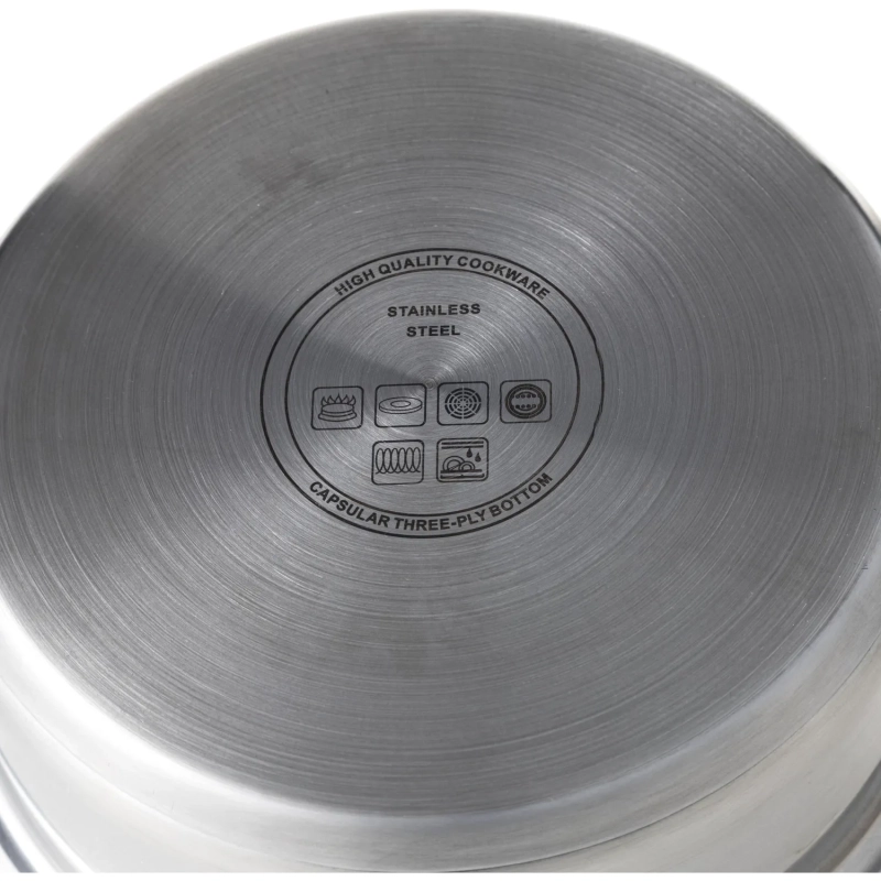 Сотейник 1,7л, нержавеющая сталь, тройное дно, d=195, h=68, индукция