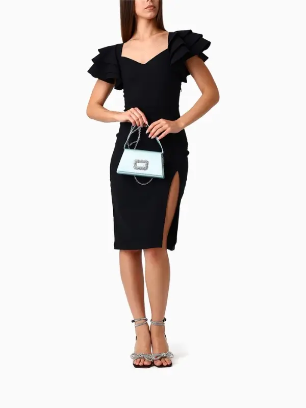 Сумка-клатч женская вечерняя на магните, светло-зелёная