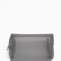 Косметичка Classic, полупрозрачная, на молнии, серая