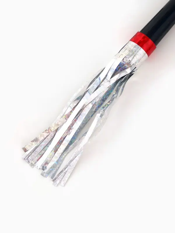 Карнавальный язычок «Дождик» серебряный, 6 шт