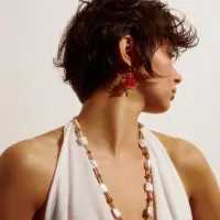 Бусы &laquo;Жемчуг. Майорика прямоугольник&raquo;, L=55 см, белые в золоте