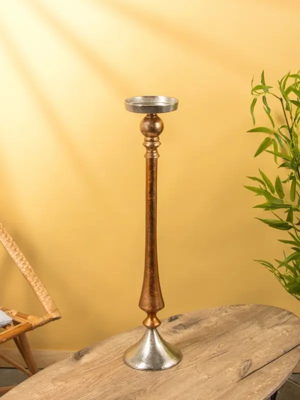 Подсвечник "Шоко" алюминий 16х16х72 см