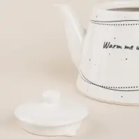 Заварочный чайник SL Home &laquo;Милый дом&raquo;, 900 мл, 21&times;13.8&times;13.5 см, фарфор, белый