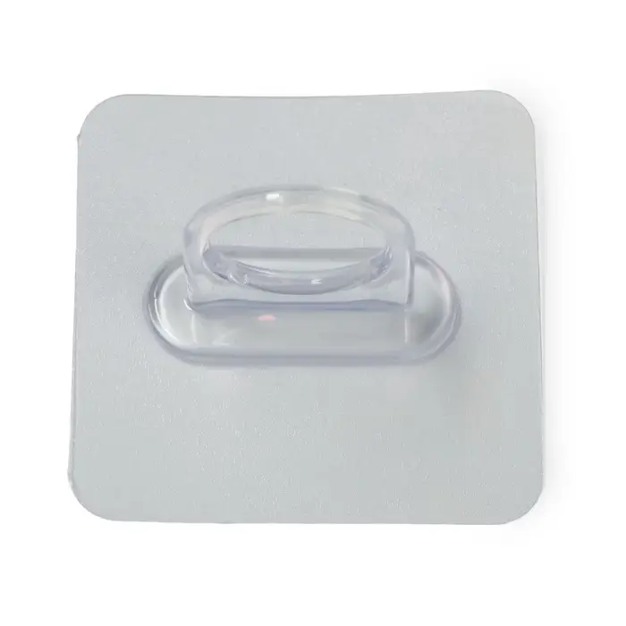 Держатель с клейкой поверхностью ТУНДРА, d=25 мм, 68×68 мм, прозрачный