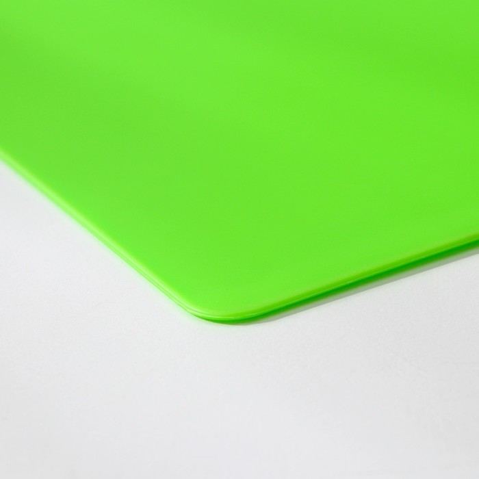 Доска разделочная «Эко», 17×24×0,2 см, прямоугольная, цвет салатовый