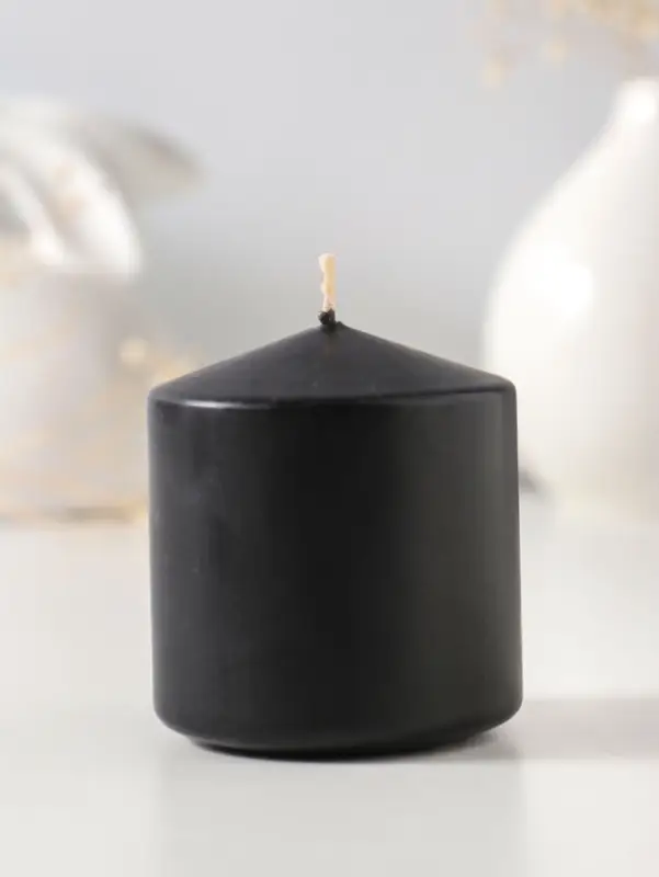 Свеча - цилиндр 6&times;6.5 см, чёрный