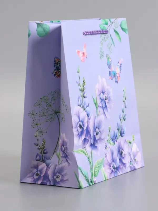 Пакет подарочный ламинированный "Цветочная радость", 18 х 22,3 х 10 см