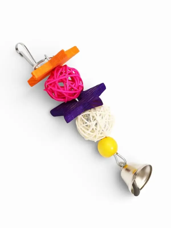 Игрушка для птиц "Лоза-звезда", 16 см, микс цветов