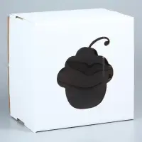 Коробка под торт с окном, &laquo;Пироженка&raquo;, с усиленным дном, белая, 30&times;30&times;19 см