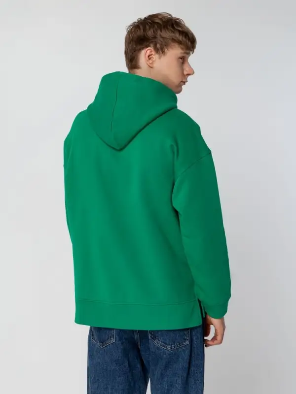 Худи оверсайз унисекс Tolla, зеленое, размер XS/S