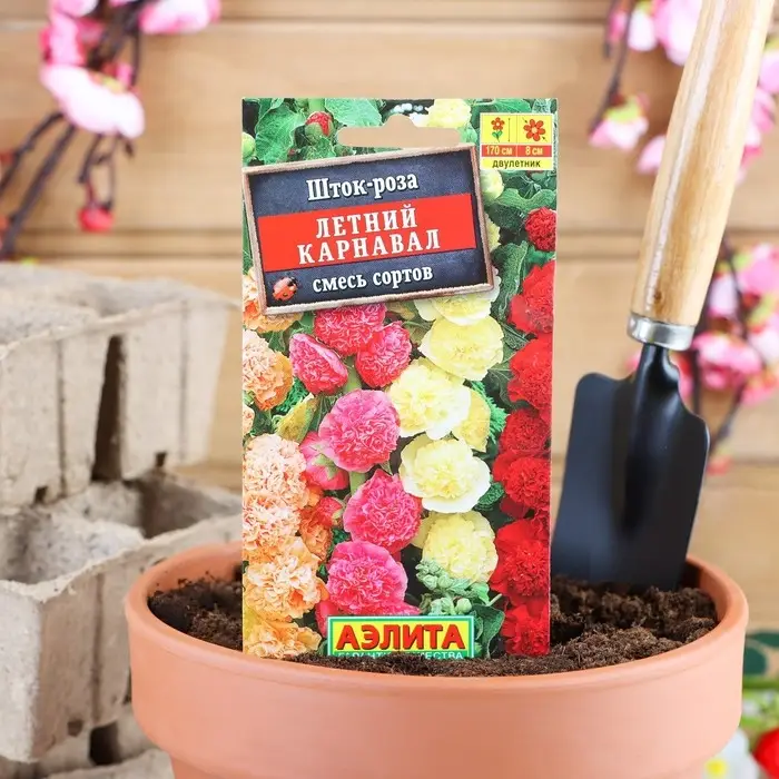 Семена цветов Шток-роза «Летний карнавал», 0.3 г Семена цветов Шток-роза «Летний карнавал», 0.3 г