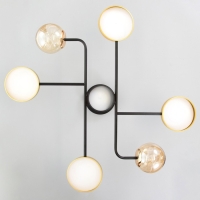 Люстра 1851/7 LED 72Вт 3000-6000К черно-золотой 79х77х43 см BayerLux