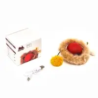 Интерактивная игрушка для кошек &laquo;Убегающий мех&raquo;, красная