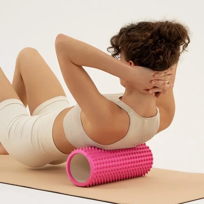 Ролик массажный Sangh, 33&times;12 см, цвет светло-розовый