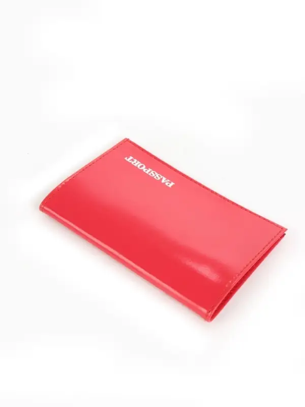 Обложка для паспорта, натуральная кожа, тиснение, розовая