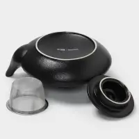 Чайник заварочный Magistro Black Swan, с ситом, 750 мл, керамика, чёрный