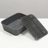 Туалет для кошек &laquo;Сима&raquo; FIX, 29&times;38&times;10.5 см, с сеткой, пластик, серый