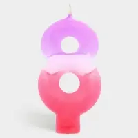 Свеча цифра для торта &laquo;8&raquo;, 8&times;3.75&times;1 см