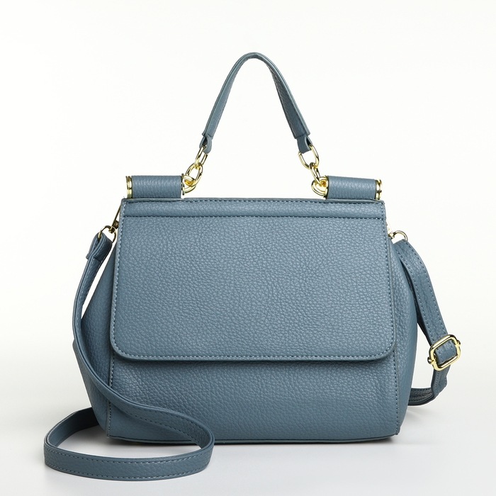 Сумка женская на магните TEXTURA, маленький размер, цвет серо-голубой Сумка женская на магните TEXTURA, маленький размер, цвет серо-голубой