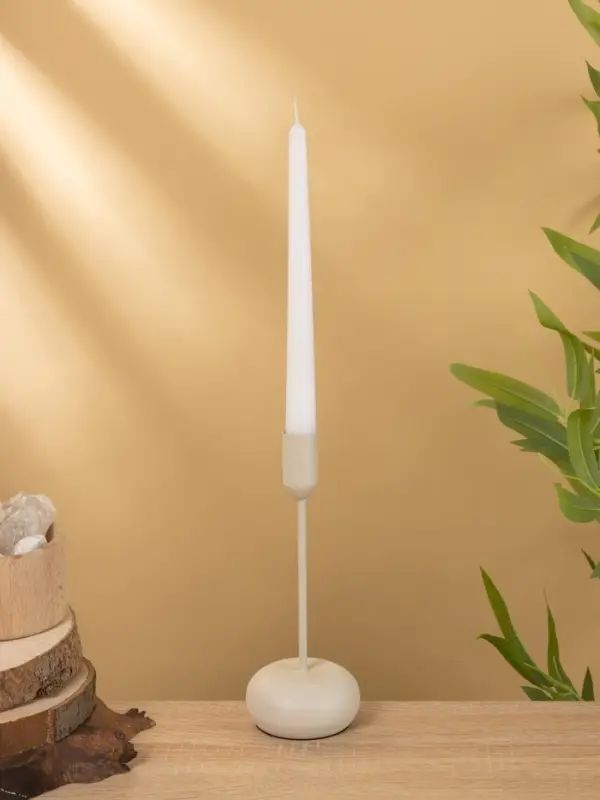 Подсвечник на 1 свечу текстурный  Подсвечник на 1 свечу текстурный "Фисташковый" 8х8х20 см