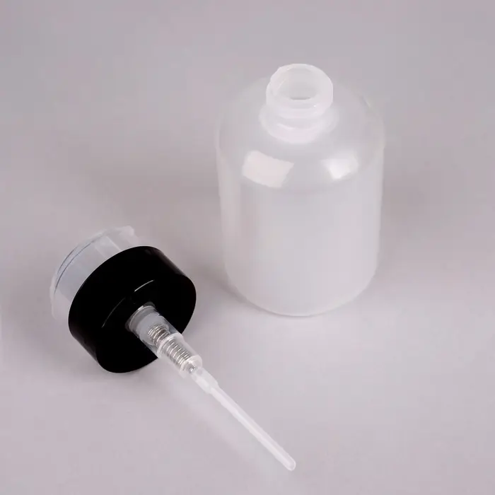 Флакон с помпой, 250 мл, чёрный, прозрачный