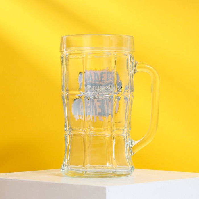 Кружка стеклянная пивная Дорого внимание «Создан добиваться целей», 500 мл Кружка стеклянная пивная Дорого внимание «Создан добиваться целей», 500 мл