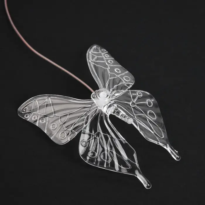 Садовый светильник &laquo;Бабочки&raquo;, уличный, на солнечной батарее, 6 LED, свечение мульти