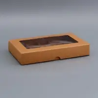 Коробка для 15 конфет, крафт, 13.7×22×3.5 см