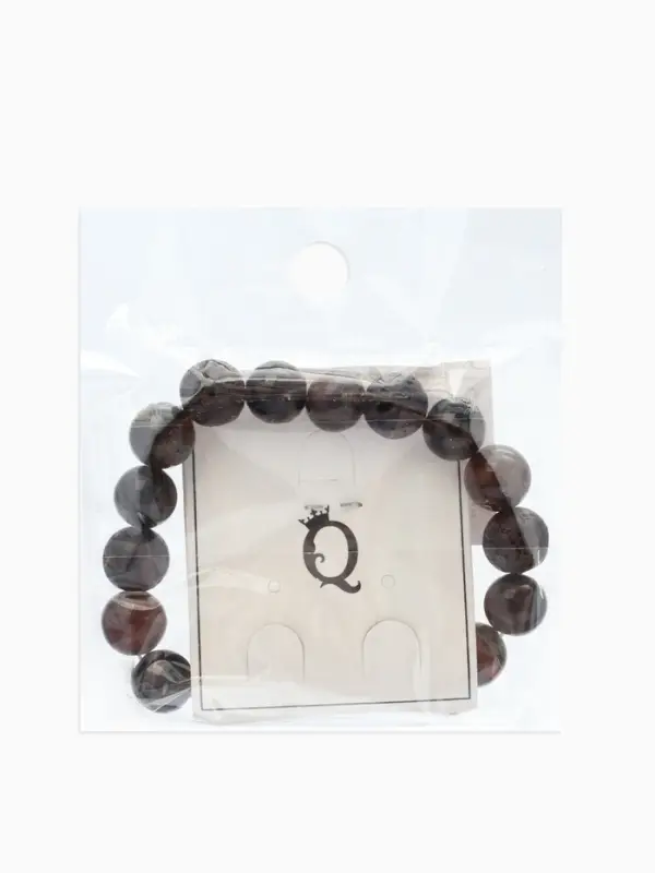 Браслет из бусин &laquo;Лава, Гематит, Тигровый глаз&raquo;, d=5.5 см, шар №10, чёрный