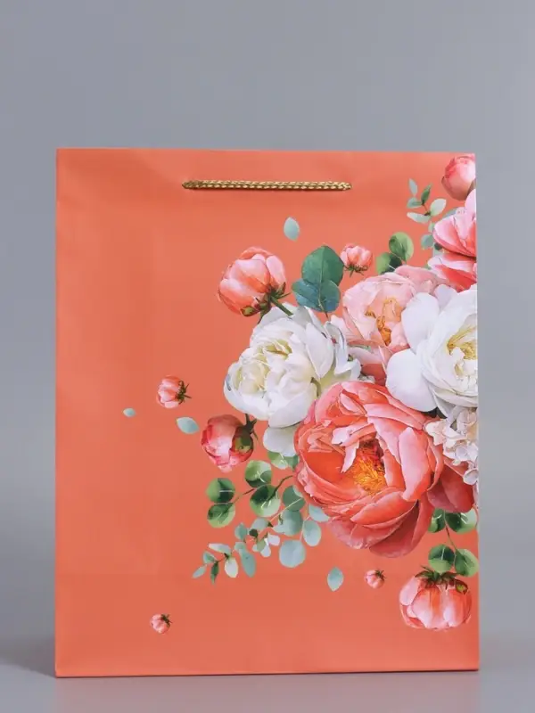 Пакет подарочный ламинированный "Нежность" 26 х 12 х 32 см