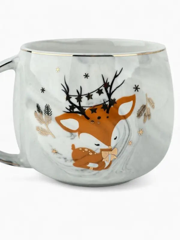 Кружка новогодняя керамическая &laquo;Олененок&raquo;, 350 мл