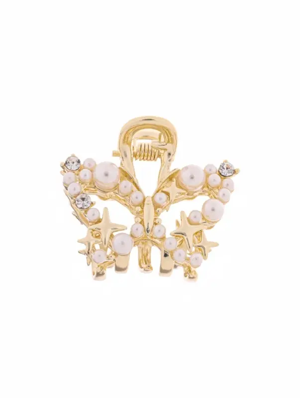 Крабик для волос &laquo;Саманта галант&raquo;, бабочка, 3 см, золотистый