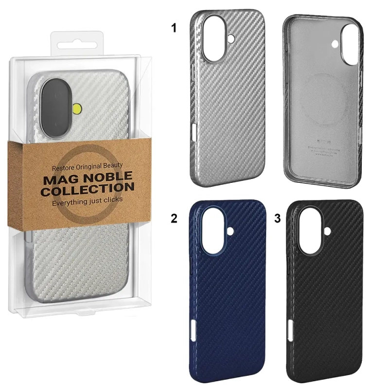 Чехол iPhone 16 Plus Mag Noble Collection Carbon K-DOO Чехол iPhone 16 Plus Mag Noble Collection Carbon K-DOO