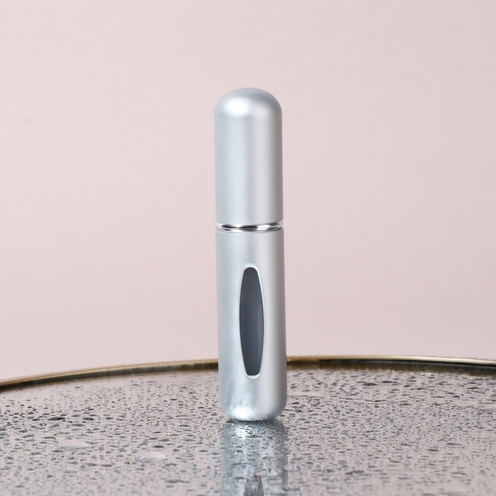 Атомайзер для парфюма, с распылителем, 5 мл, цвет серебристый Атомайзер для парфюма, с распылителем, 5 мл, цвет серебристый