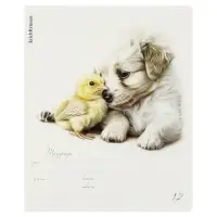 Тетрадь 12 листов в клетку ErichKrause Little Cuties, 60 г/м&sup2;, обложка мелованный картон, МИКС