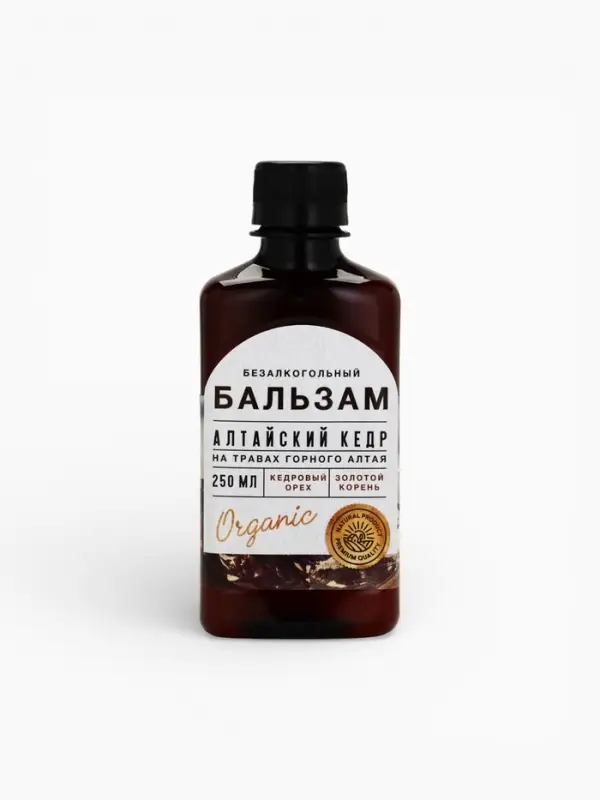 Бальзам безалкогольный на травах &laquo;Витаминный&raquo;: маралий корень, бадан, в пластиковой бутылке, 250 мл