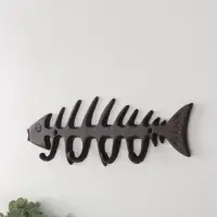 Настенные крючки декоративные &laquo;Рыбий скелет&raquo;, чугун, 11&times;32.5&times;2.5 см
