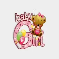 Украшение на гендер пати &laquo;Подвеска Baby Girl&raquo;, 30&times;25 см, розовое