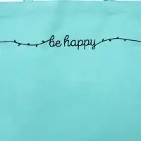 Сумка шопер Be happy, 35&times;0.5&times;40 см, голубой